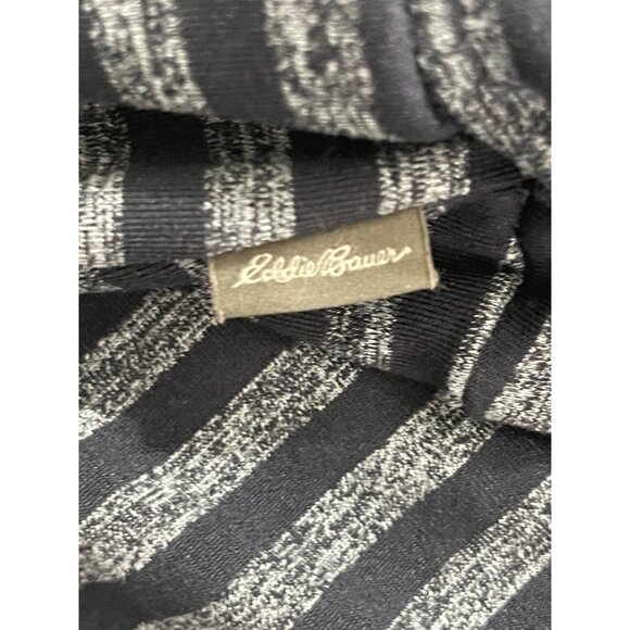 Eddie Bauer Navy Blue Striped Aster Travex Dress Size XL Soft Fitness Summer‎ - Picture 3 of 6